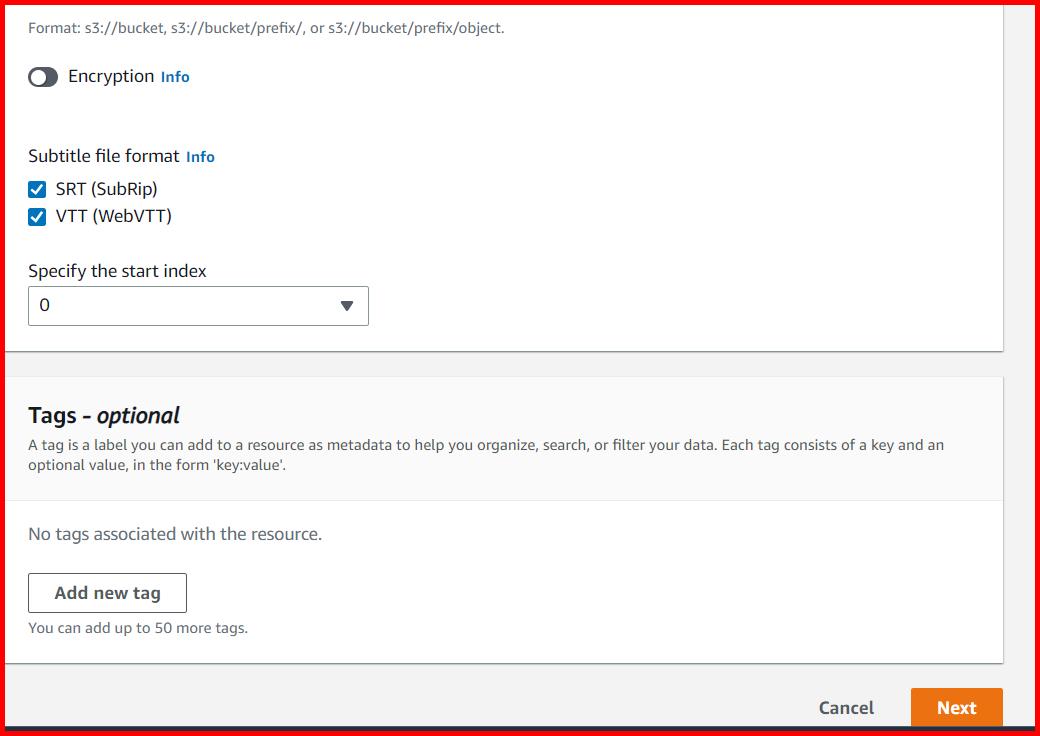 Picture showing setting the subtitle file format